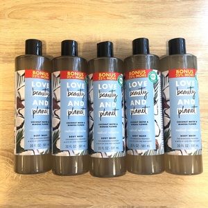 Bundle of 5 Love Beauty and Planet Body Wash